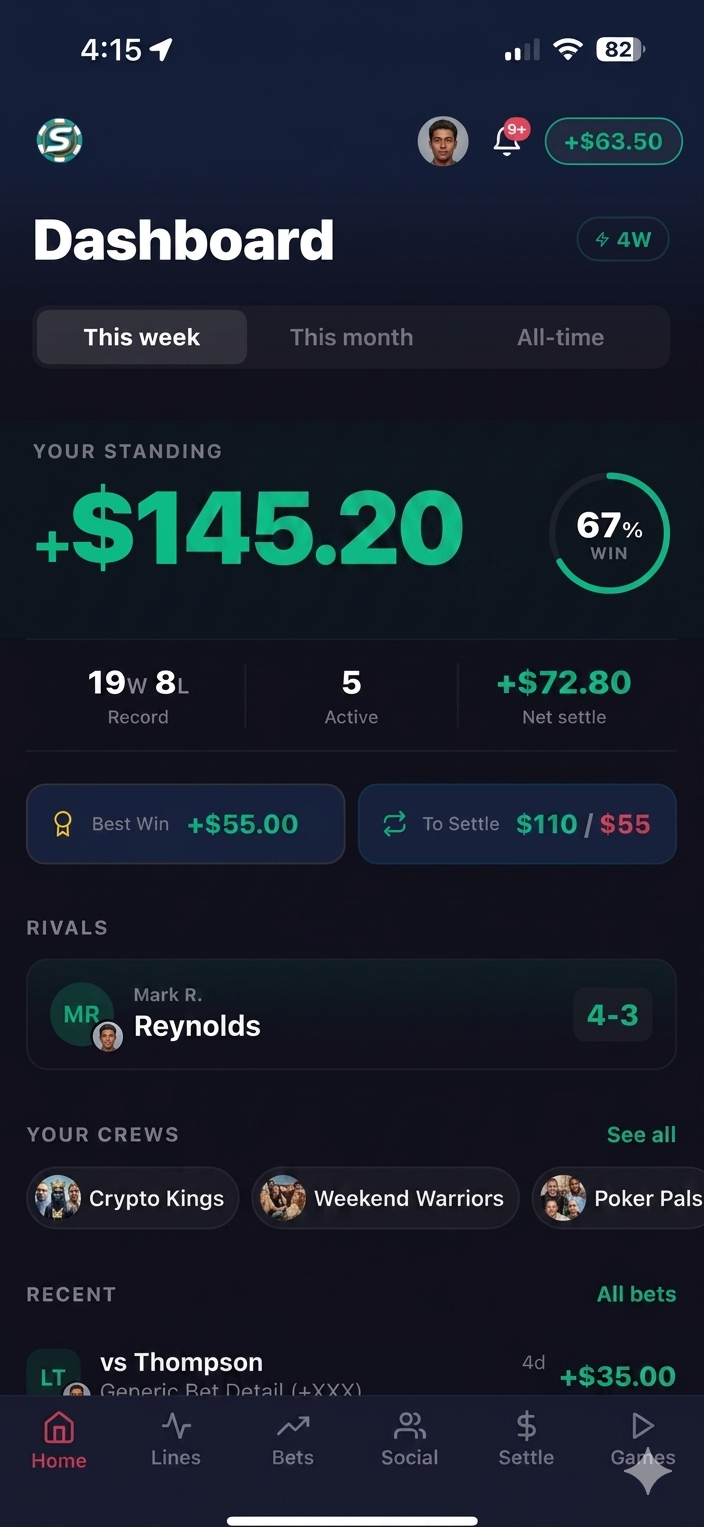 Stevo app screen 1